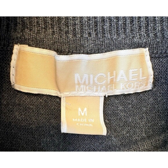 MICHAEL Michael Kors Sweater Turtleneck Medium Y2K Oversized Dolman Cotton Blend - Picture 10 of 12